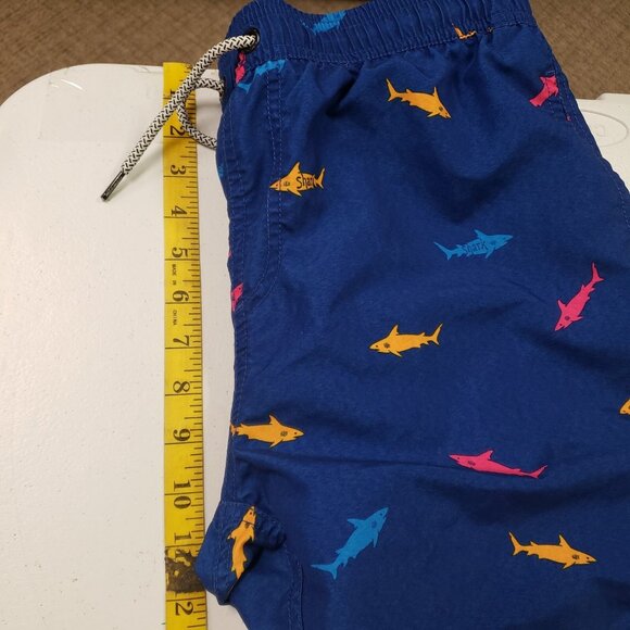 Maamgic Mens Shark Swim Trunks Size M Blue Vacation Beach Travel Cruise - Picture 8 of 11